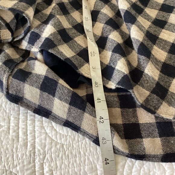 James Perse “Spiral” wool & linen blend ruched dress In navy/linen size S - Picture 8 of 16